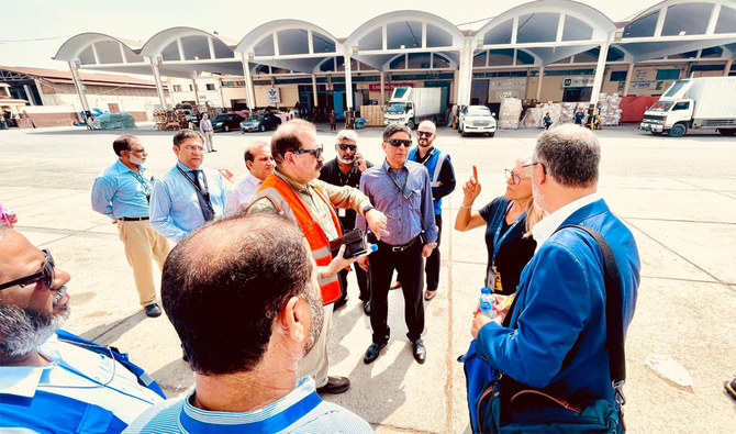 Transport Canada inspectors, Barbara Durette and Abdel Tahir, inspect aviation security protocols at Jinnah International Airport in Karachi, Pakistan on July 18, 2024.