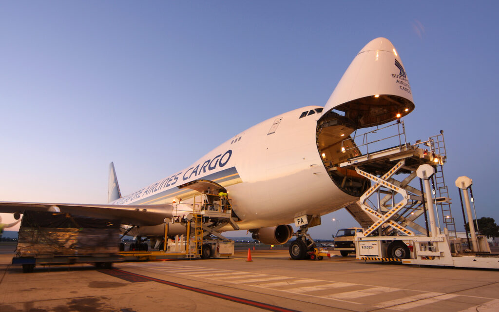 A SQ Cargo aircraft