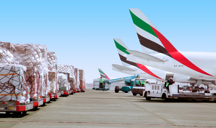 Emirates Freighters with Cargo