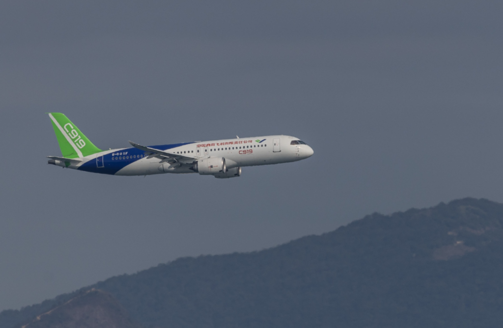 A COMAC C919 aircraft