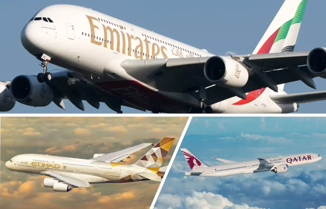 Emirates, Etihad Airways, Qatar Airways