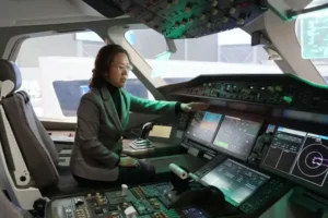 Zhao Chunling, COMAC C929 chief designer, at aircraft design meeting