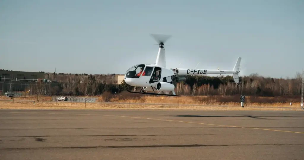 helicopter mid-flight