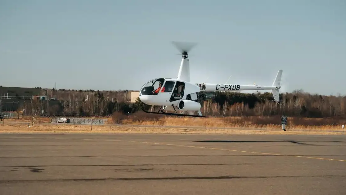 helicopter mid-flight