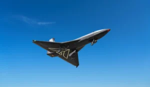 Dawn Aerospace's Aurora spaceplane on a runway, ready for suborbital flight testing